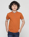 Little M Kaos Henley Texture Lengan Pendek Anak Laki-laki