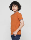 Little M Kaos Henley Texture Lengan Pendek Anak Laki-laki