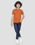 Little M Kaos Henley Texture Lengan Pendek Anak Laki-laki