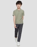 Little M Henley Txt Boys T-Shirt