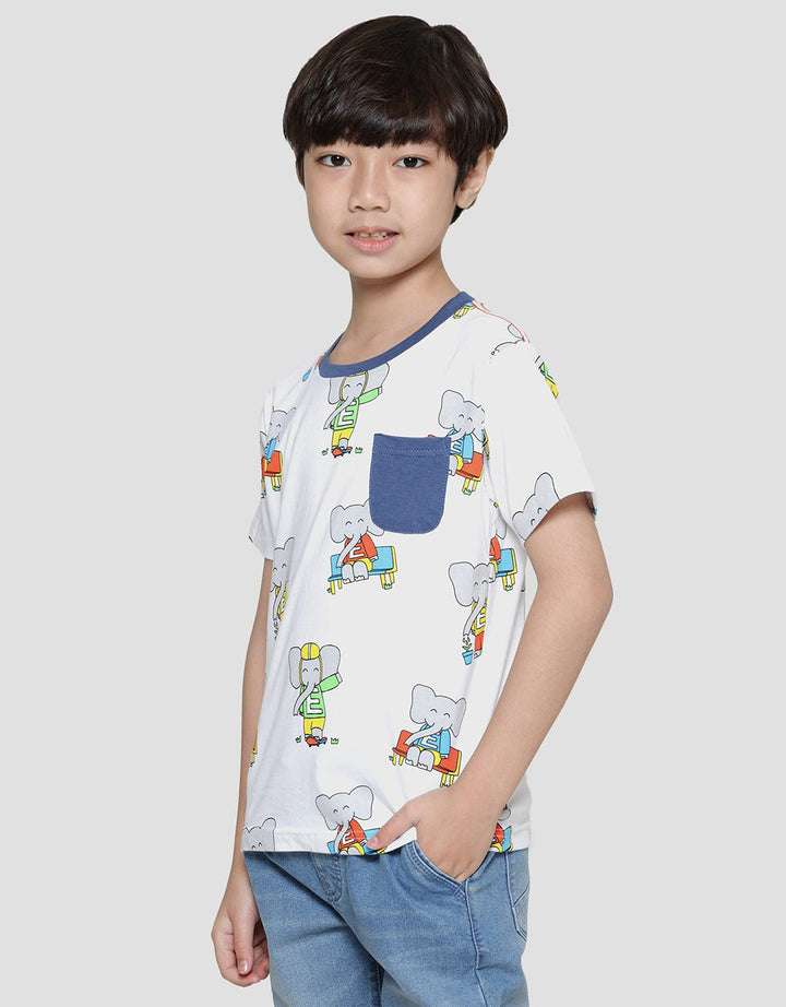 Little M Gajah Kaos Lengan Pendek Anak Laki-laki