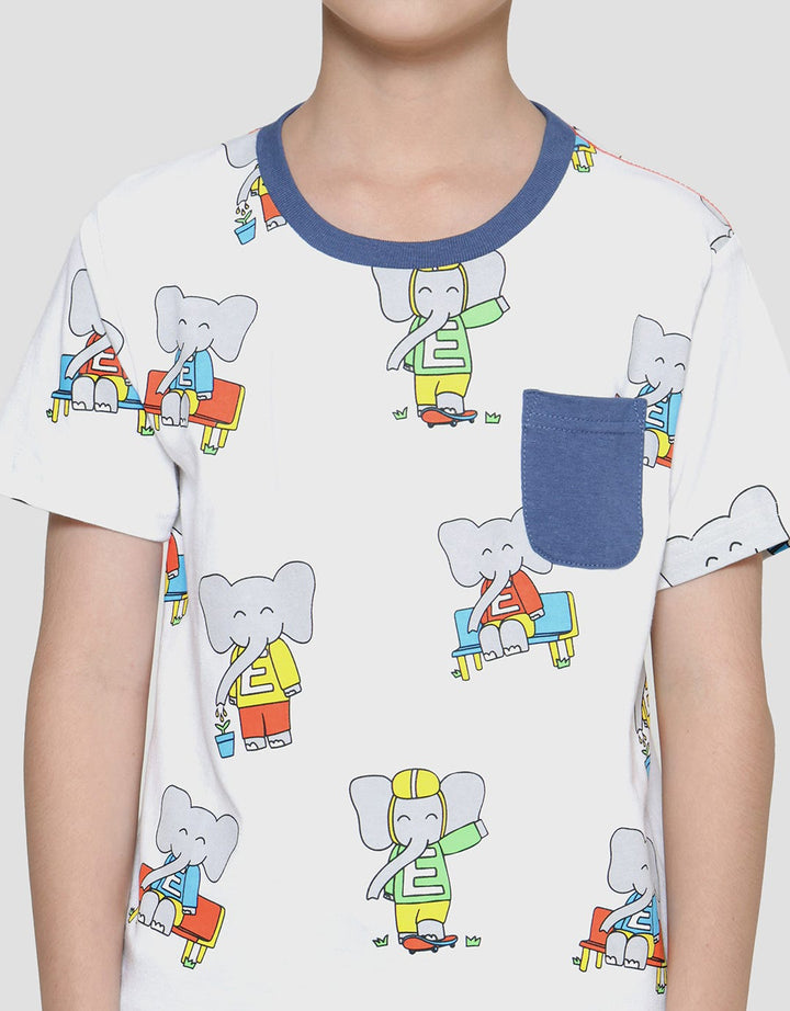 Little M Gajah Kaos Lengan Pendek Anak Laki-laki