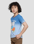Little M Ombre Hello Friends Boys Short Sleeve T-Shirt