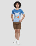 Little M Ombre Hello Friends Boys Short Sleeve T-Shirt