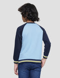 Little M Raglan Gajah Rib Manset Sweater Anak Laki-laki
