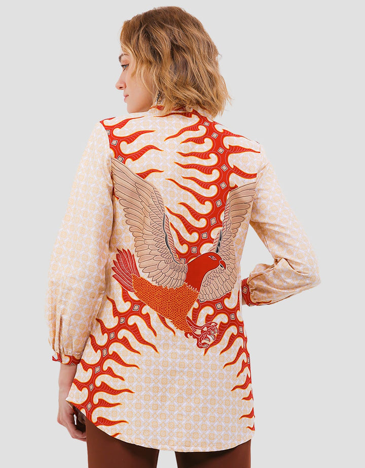 Arjuna Weda Batik Garuda Print Women's Blouse