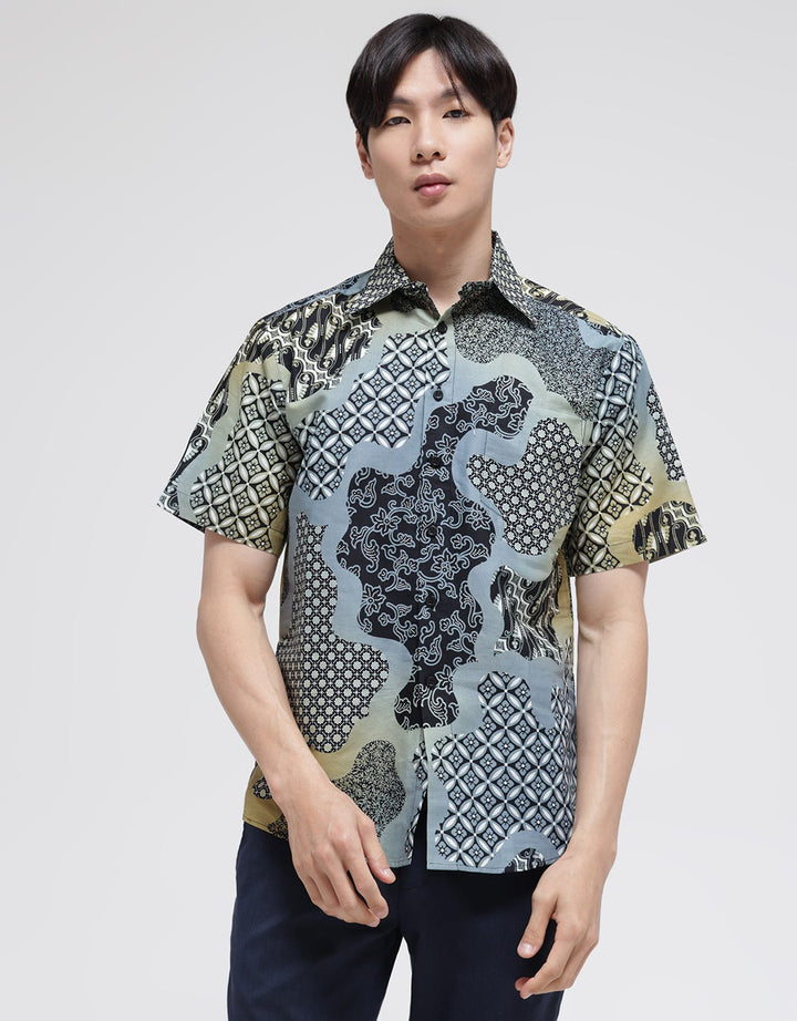 Arjuna Weda Sekar Jagad Pelangi Hem Batik Pria