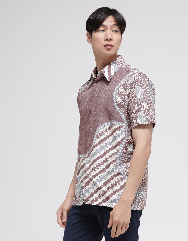 Arjuna Weda Kawung Prang 2 Hem Batik Pria