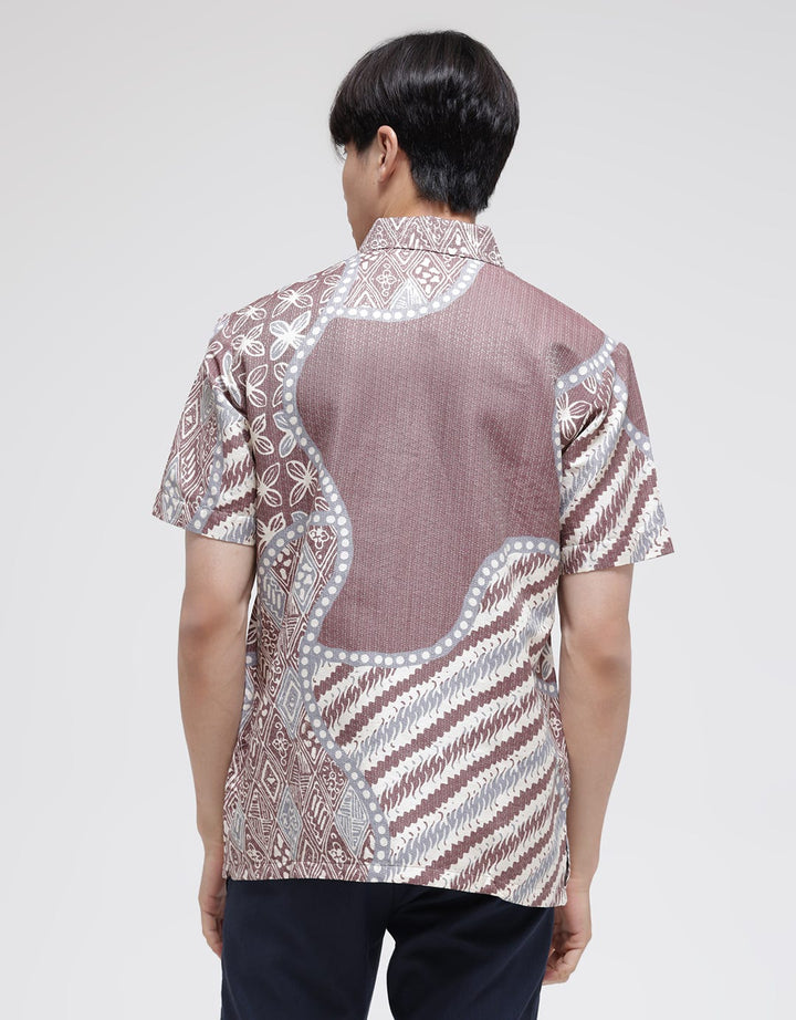 Arjuna Weda Kawung Prang 2 Hem Batik Pria