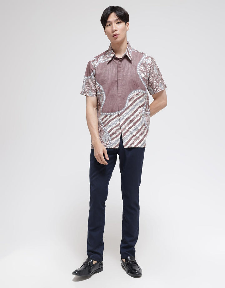 Arjuna Weda Kawung Prang 2 Hem Batik Pria