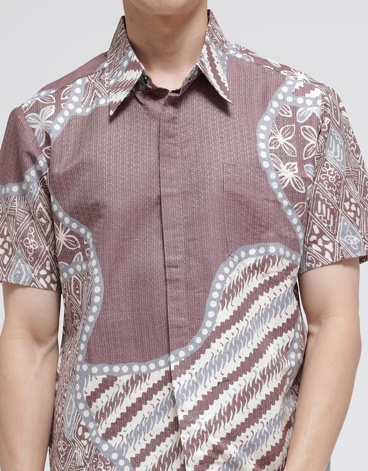 Arjuna Weda Kawung Prang 2 Hem Batik Pria