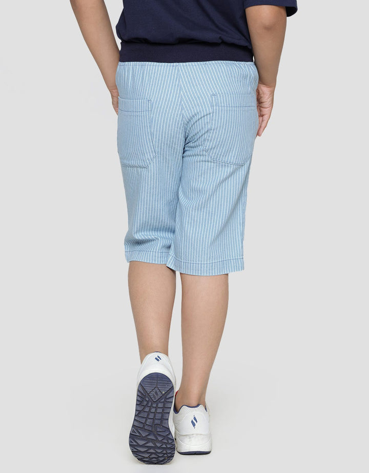 Nevada Rib Stripe Non Stretch Celana Denim Pendek Anak Laki-Laki
