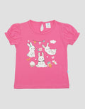 Pipiniko 3 Rabbit Print Kaos Anak Perempuan