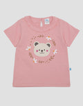 Pipiniko Bear Ruffle Kaos Anak Perempuan