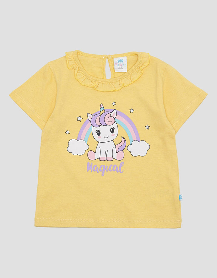 Pipiniko Unicorn Print Kaos Anak Perempuan