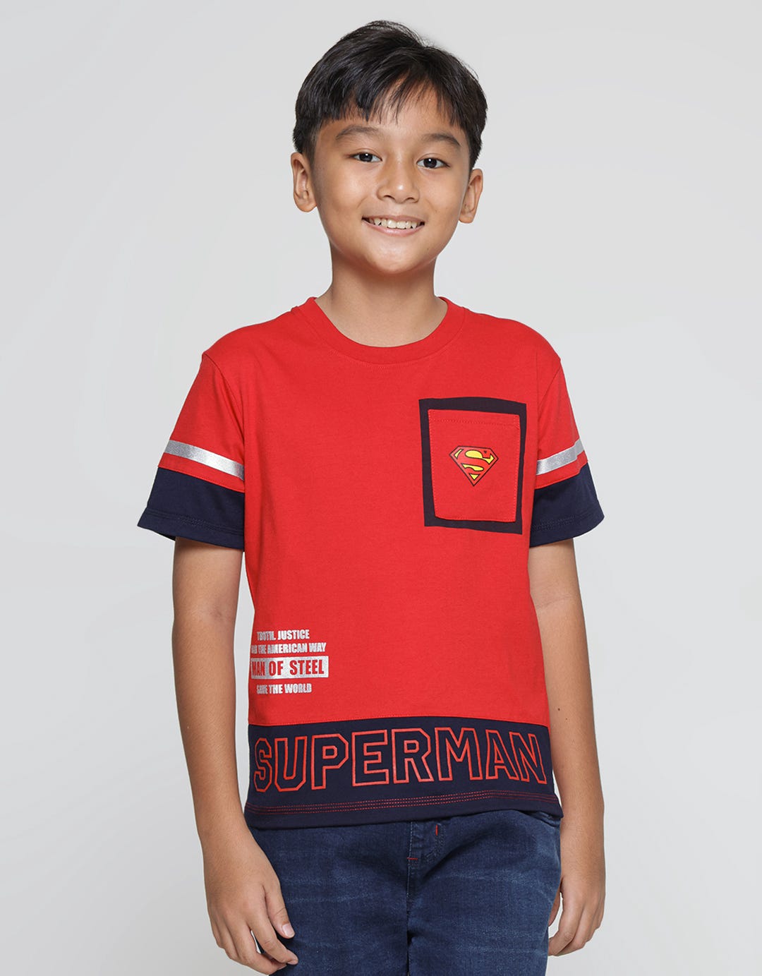 Character Superman Pocket T-shirt for Boys