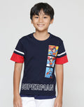 Character Superman Print Kaos Anak Laki-laki
