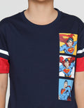 Character Superman Print Kaos Anak Laki-laki