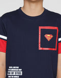 Character Kaos Anak Laki-laki Print Superman Cut Sewn