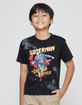 Character T-shirt for Boys Print Superman Fly Action