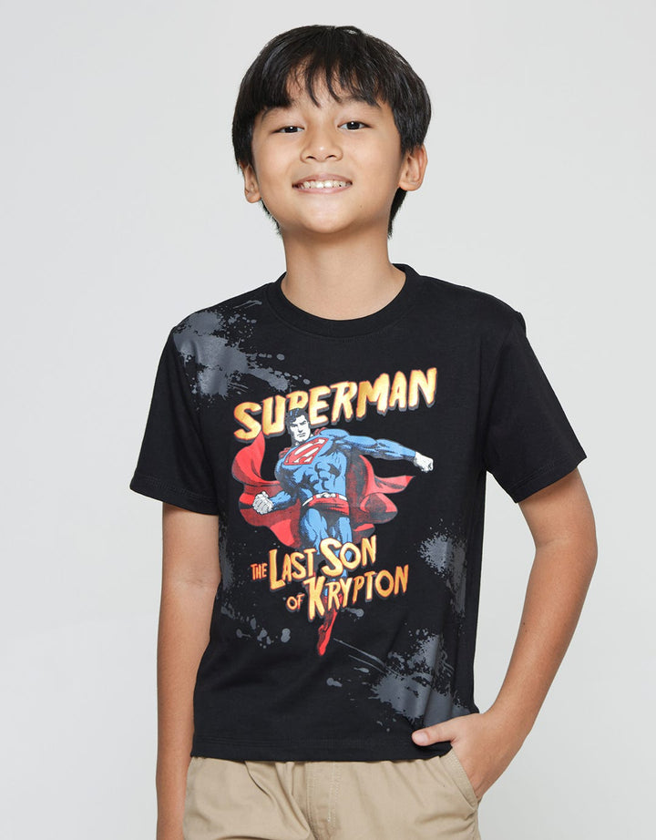 Character T-shirt for Boys Print Superman Fly Action