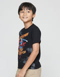 Character T-shirt for Boys Print Superman Fly Action