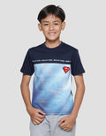 Character Superman Logo Grad Kaos Anak Laki-laki