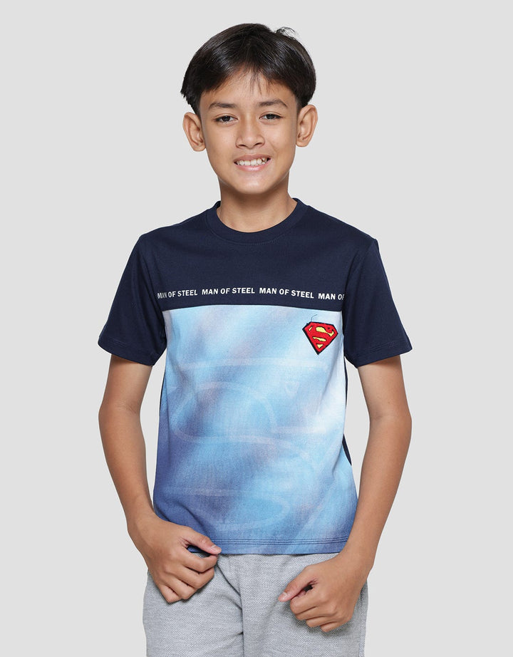 Character Superman Logo Grad Kaos Anak Laki-laki