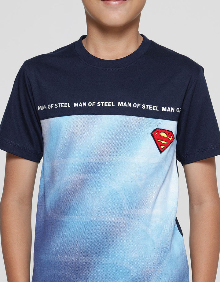 Character Superman Logo Grad Kaos Anak Laki-laki