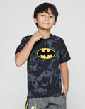 Character Batman Td Logo Tengah Kaos Anak Laki-Laki
