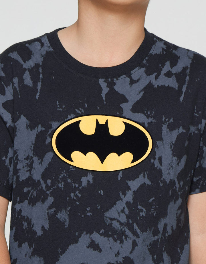 Character Batman Td Logo Tengah Kaos Anak Laki-Laki
