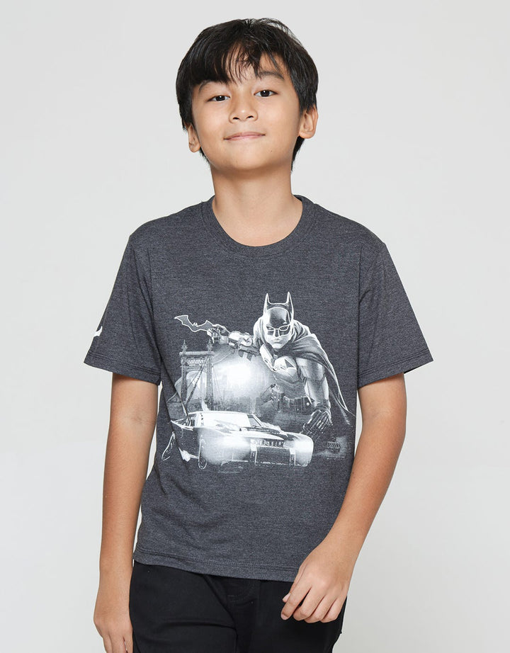 Character Kaos Anak Laki-laki Print Batman Mobile Logo