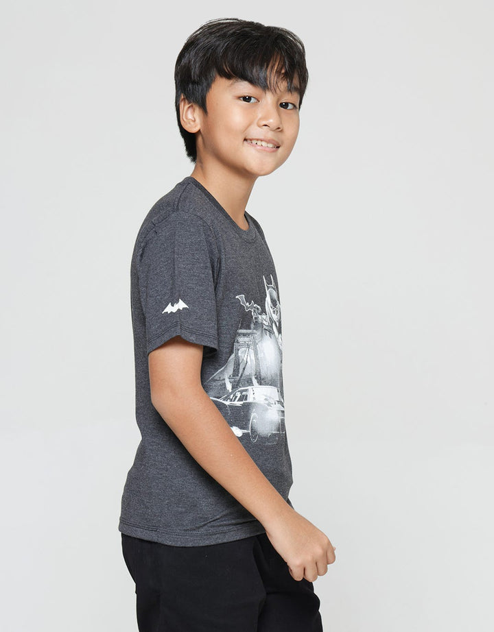 Character Kaos Anak Laki-laki Print Batman Mobile Logo