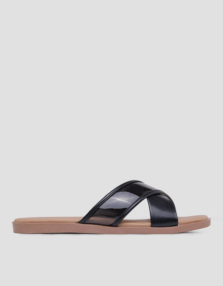 Nevada Glass Cross Ban Slipper Women Sandals