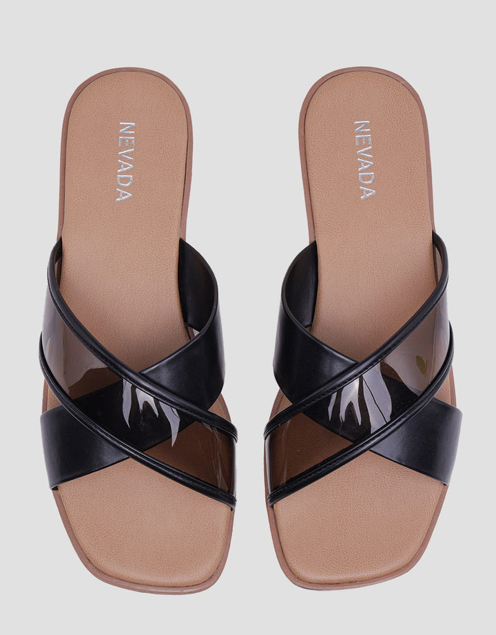 Nevada Glass Cross Ban Slipper Women Sandals