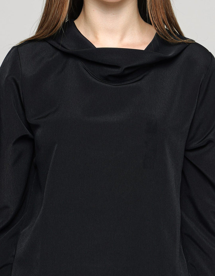St. Yves Long Sleeve Blouse Polyester With Shawl Neck