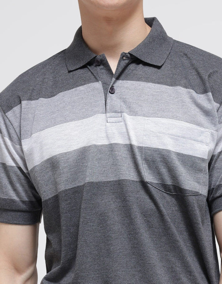 Anyday Sleeve Stripe Polo Shirt Men