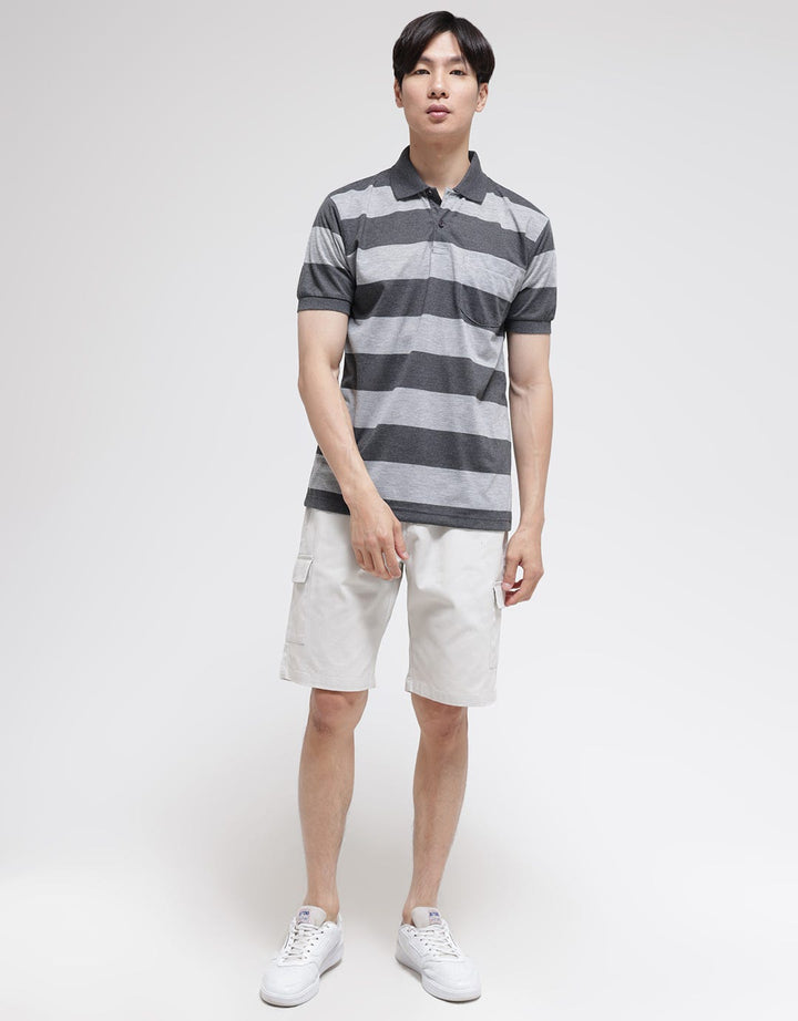 Anyday Stripe Sleeve Polo Shirt Pria