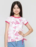 Barbie Kaos Lengan Pendek Anak Perempuan Print Logo Barbie