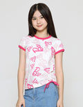Barbie Kaos Lengan Pendek Anak Perempuan Print Logo Barbie