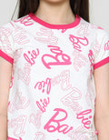 Barbie Kaos Lengan Pendek Anak Perempuan Print Logo Barbie