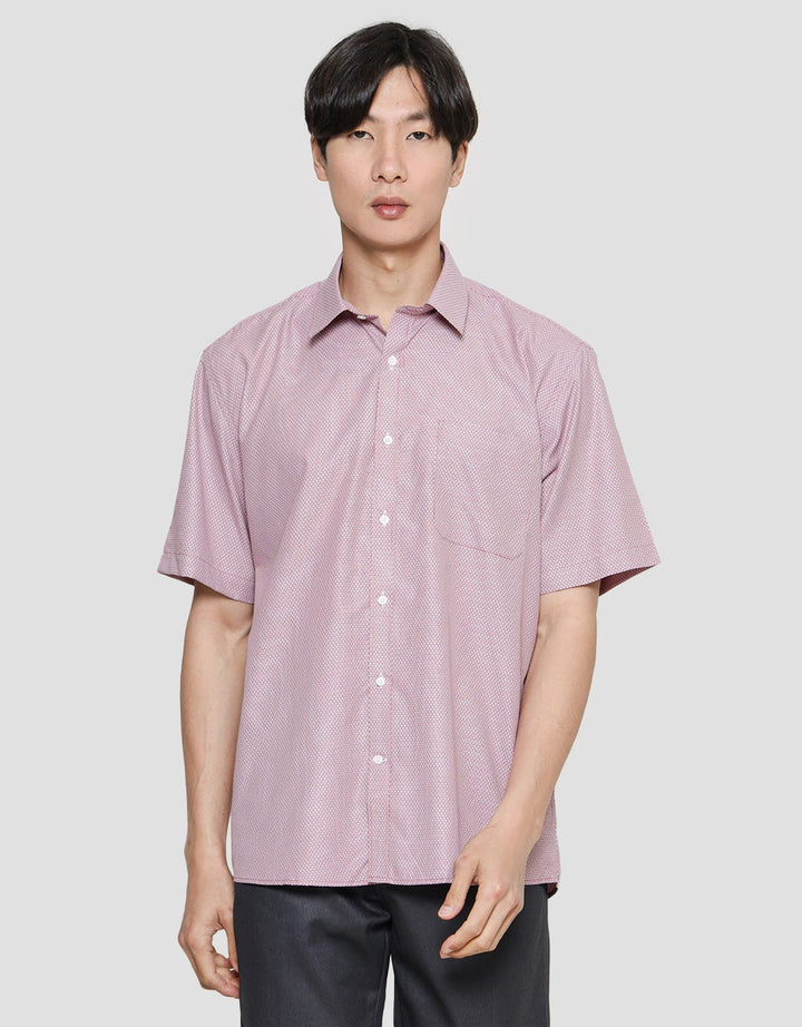 Stanley Adams Kemeja Pria Regular Texture Dobby