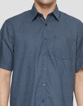 Stanley Adams Regular Print Cotton Slub Kemeja Lengan Pendek Pria
