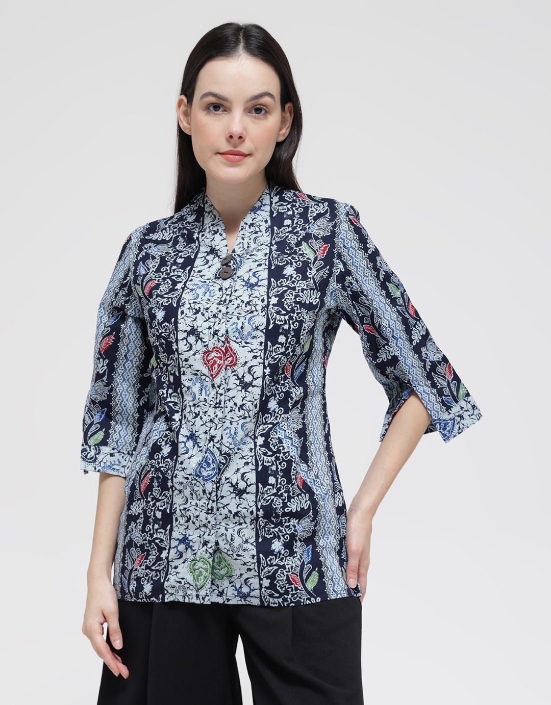 Adikusuma Blouse Wanita Batik Tumpal Hati