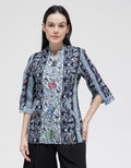 Adikusuma Women's Blouse with Heart-Shaped Batik