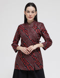 Adikusuma Blouse Wanita Batik Lereng Bunga