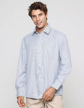 Cole Regular Checks Small Twill Kemeja Lengan Panjang Pria