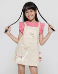Little M Dino Print Midi Dress for Girls