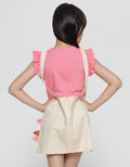 Little M Dino Print Midi Dress for Girls