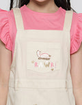 Little M Dino Print Midi Dress for Girls